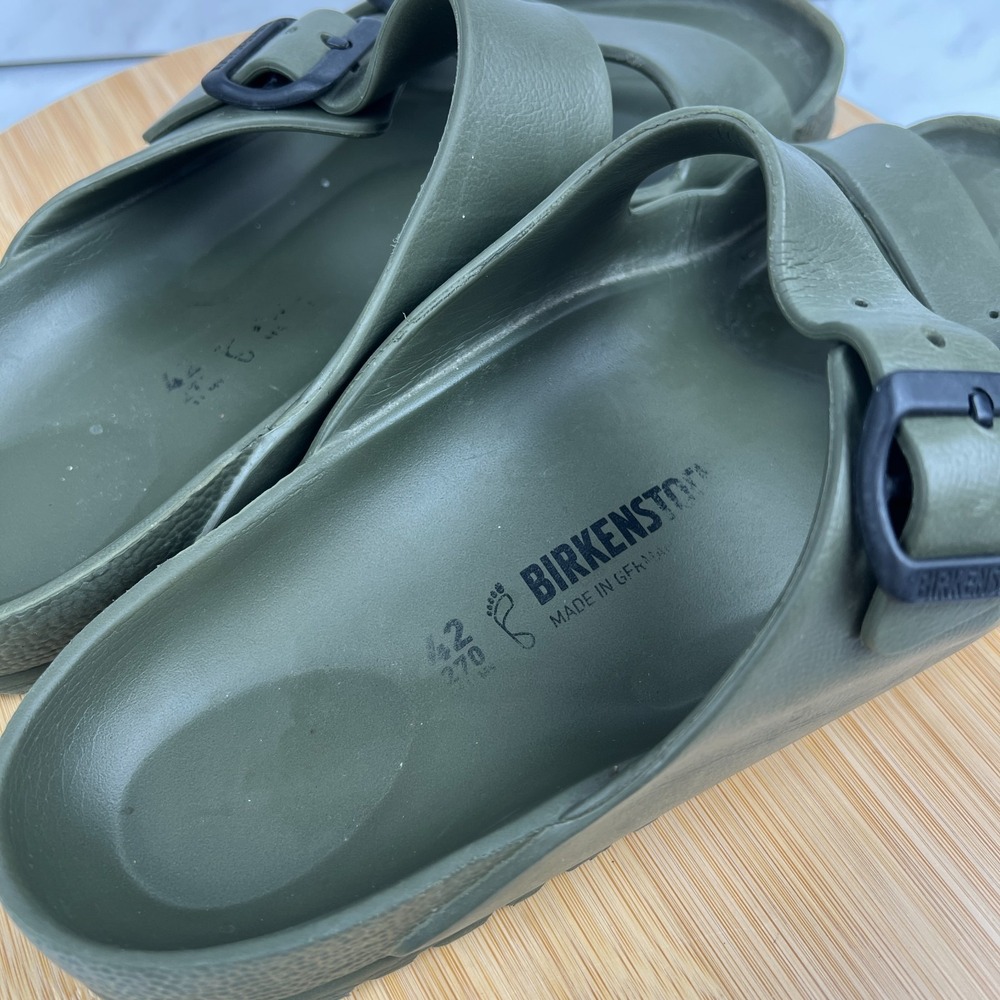 Birkenstock Arizona EVA Mens Size 9 [EU 42] Green Rubber Slides Sandals Shoes - Picture 10 of 10